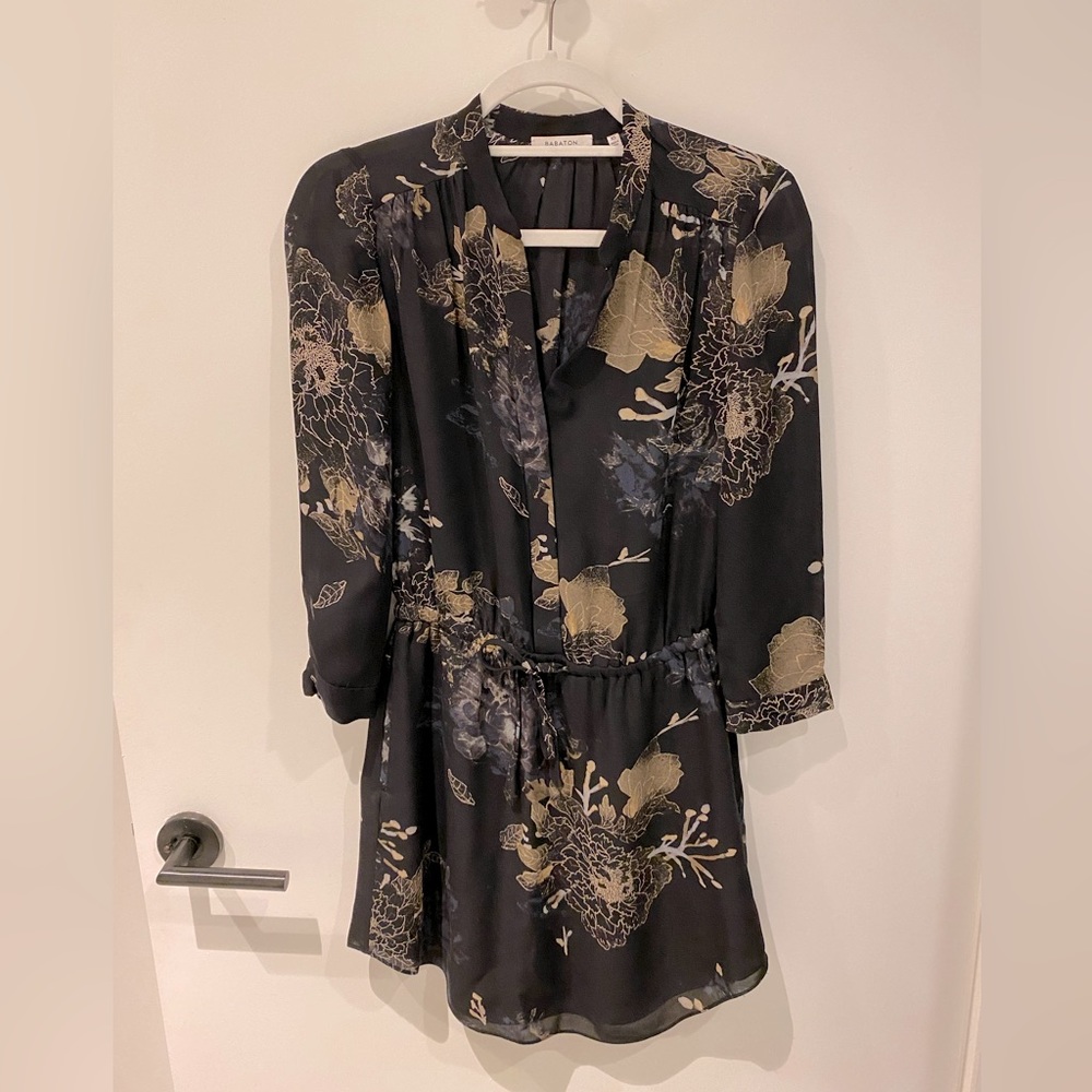 Aritzia Babaton Silk Floral Mini Dress